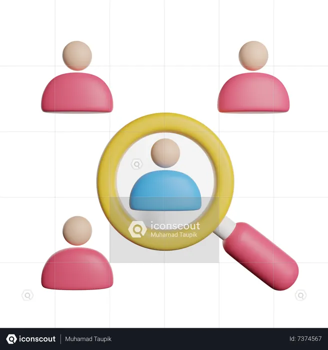 Mitarbeitersuche  3D Icon