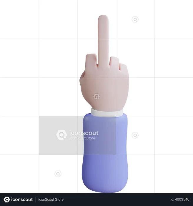 Mittelfingergeste  3D Icon