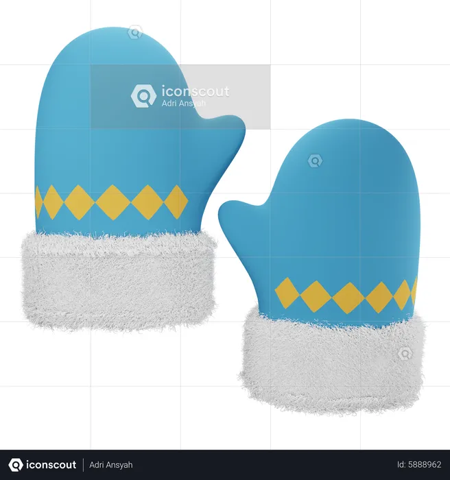 Mitten  3D Icon