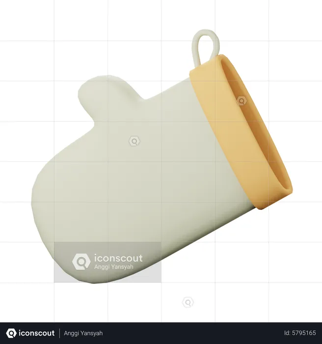Mitten Glove  3D Icon