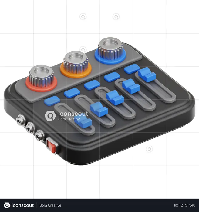 Misturador de áudio  3D Icon