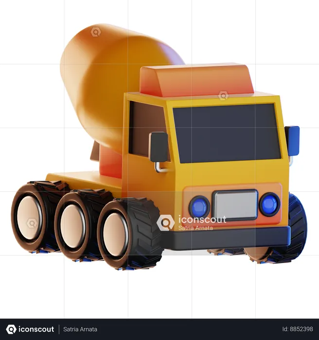 Mixer Truck  3D Icon