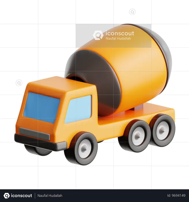 Mixer Truck  3D Icon