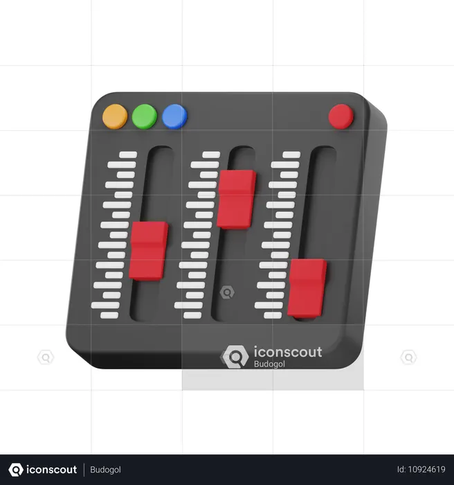 Mélangeur audio  3D Icon