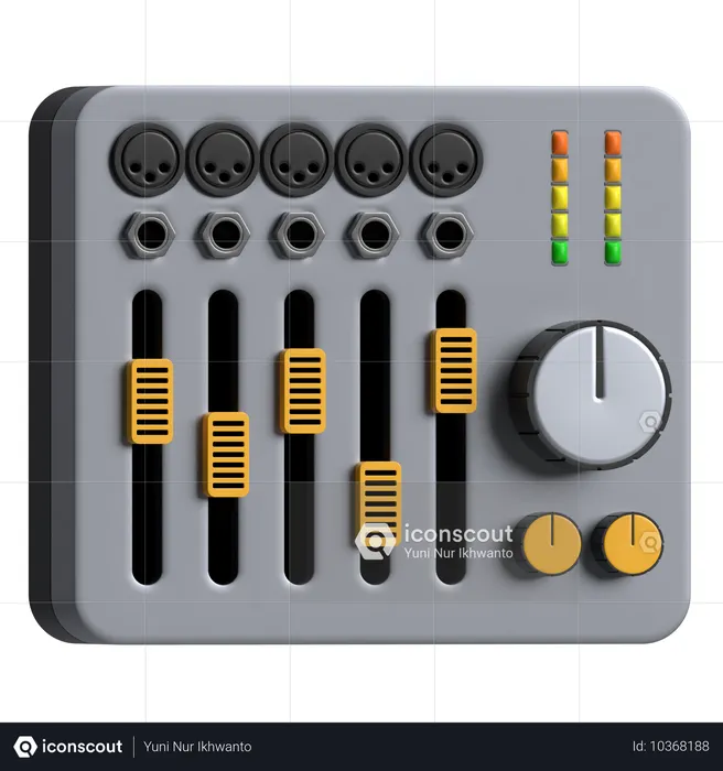 Mixeur audio numérique  3D Icon