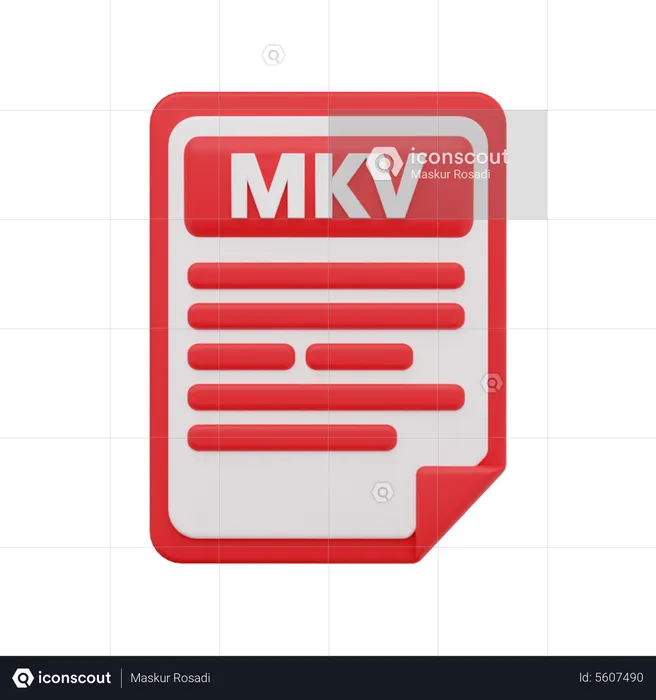 Mkv-Datei  3D Icon