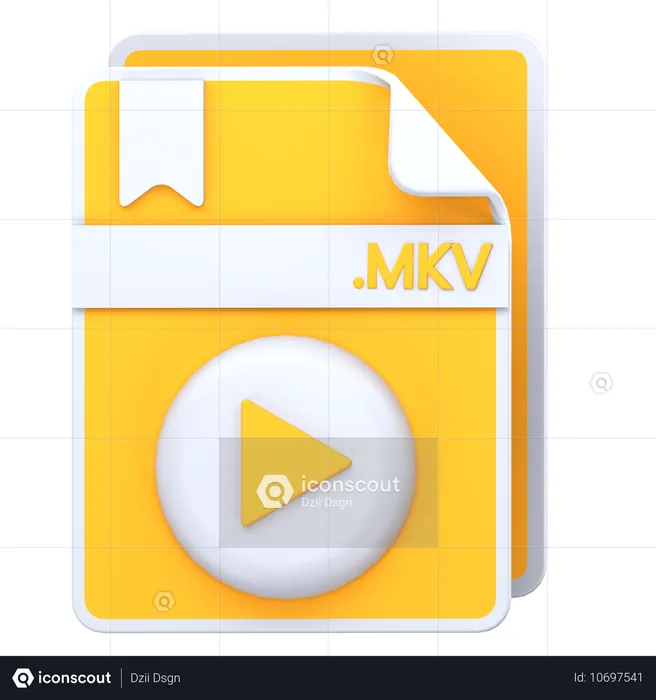 Mkv file  3D Icon