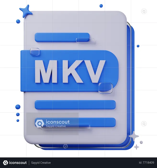 MKV File  3D Icon