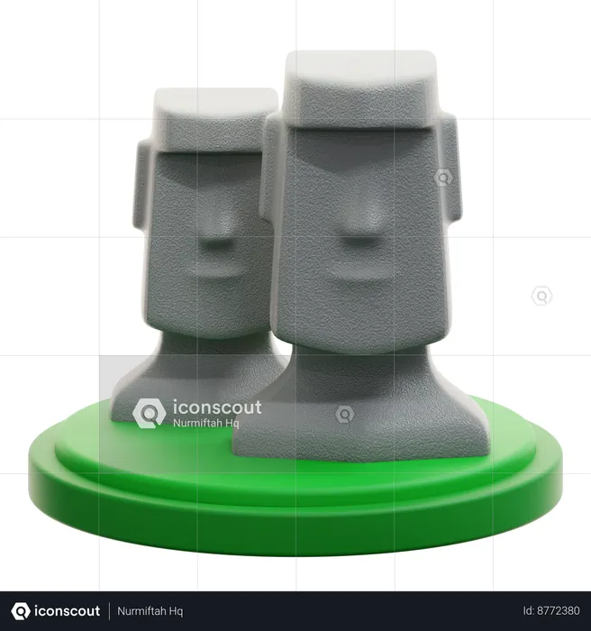 Moai  3D Icon