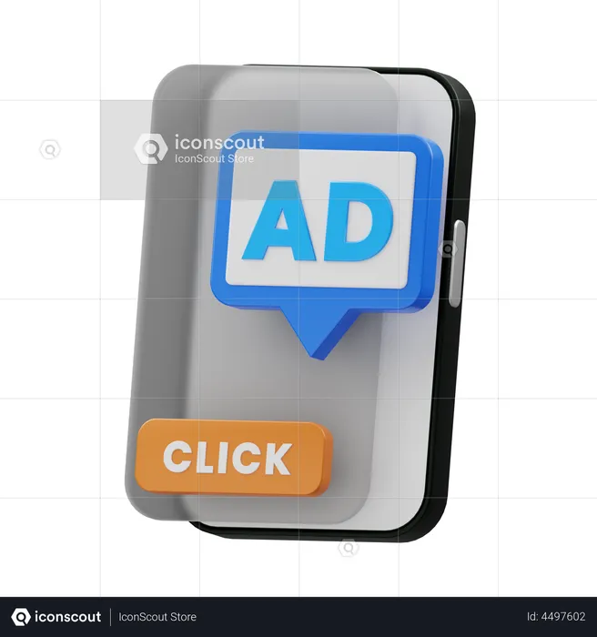Mobile Ad  3D Icon