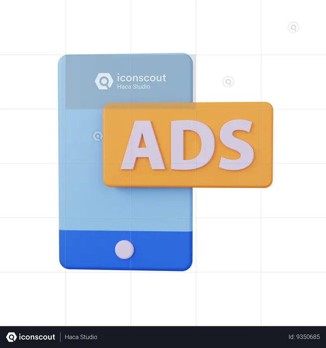 Mobile Ads  3D Icon