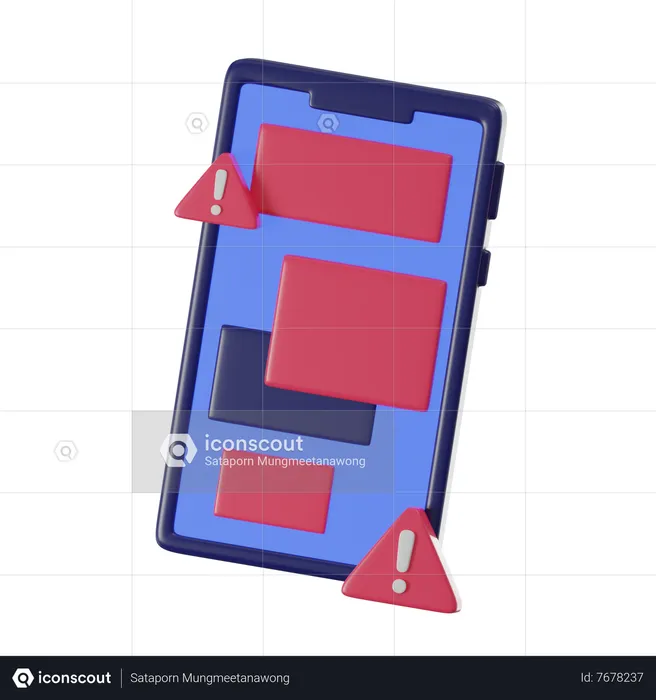 Mobile Alert  3D Icon