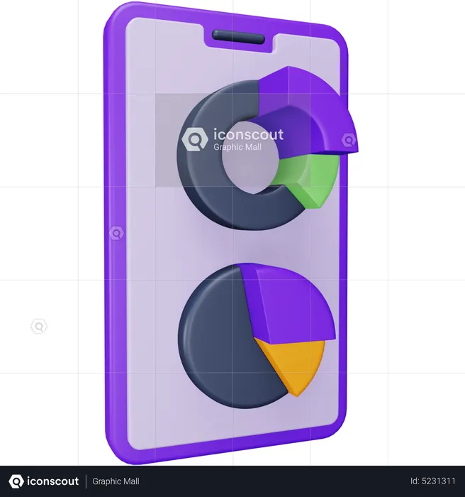 Mobile Analyse  3D Icon