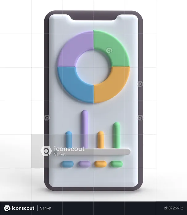 Mobile Analytics  3D Icon