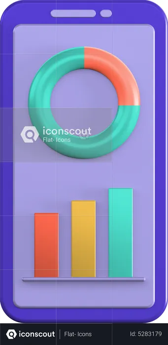 Mobile Analytics  3D Icon