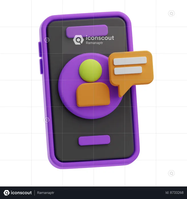Mobile Assistant  3D Icon