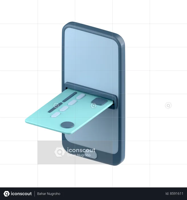 Mobile banking  3D Icon