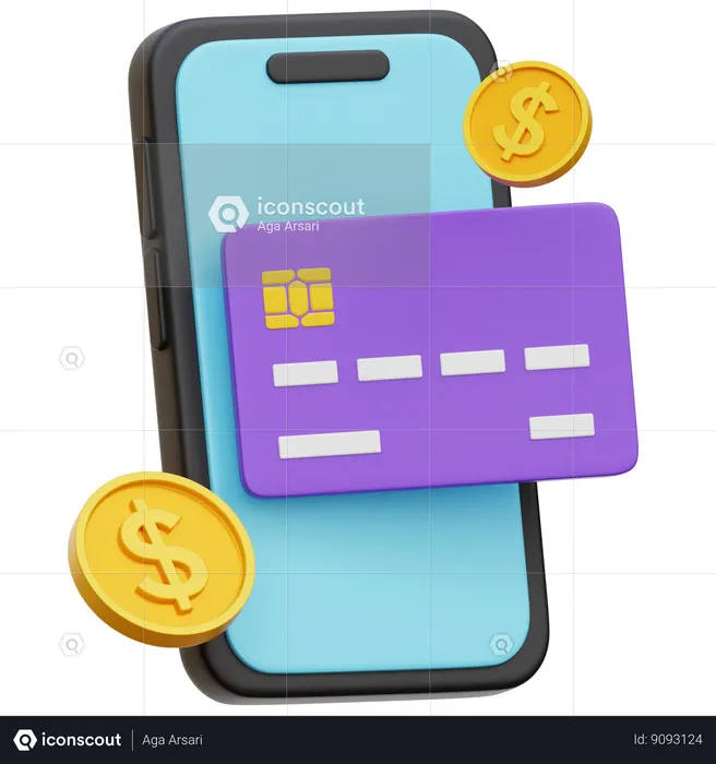 Mobile Payment  3D Icon