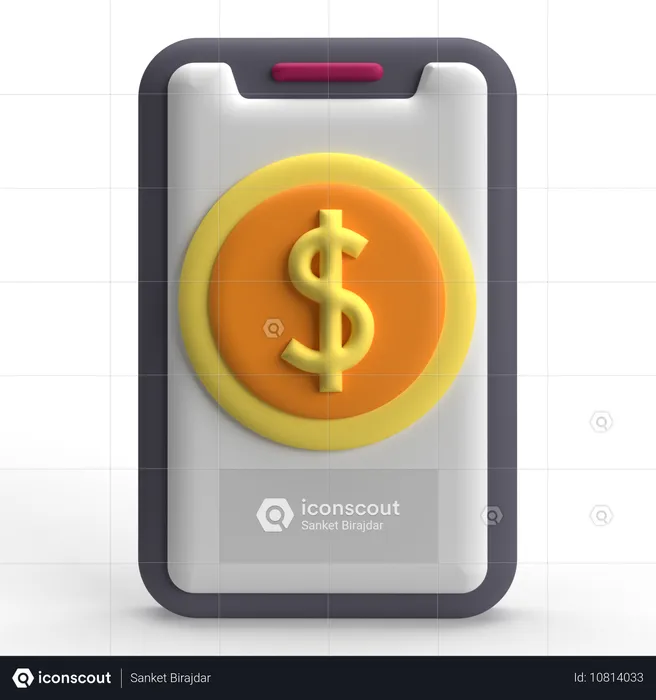 Mobile Banking  3D Icon