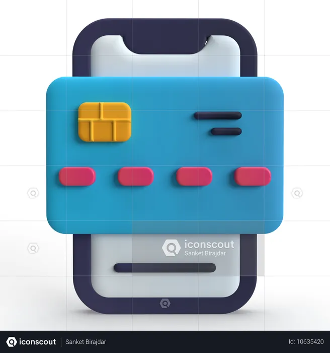 Mobile Banking  3D Icon