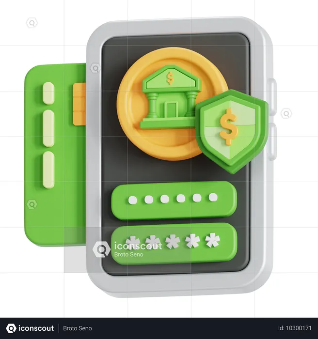 Mobile banking  3D Icon