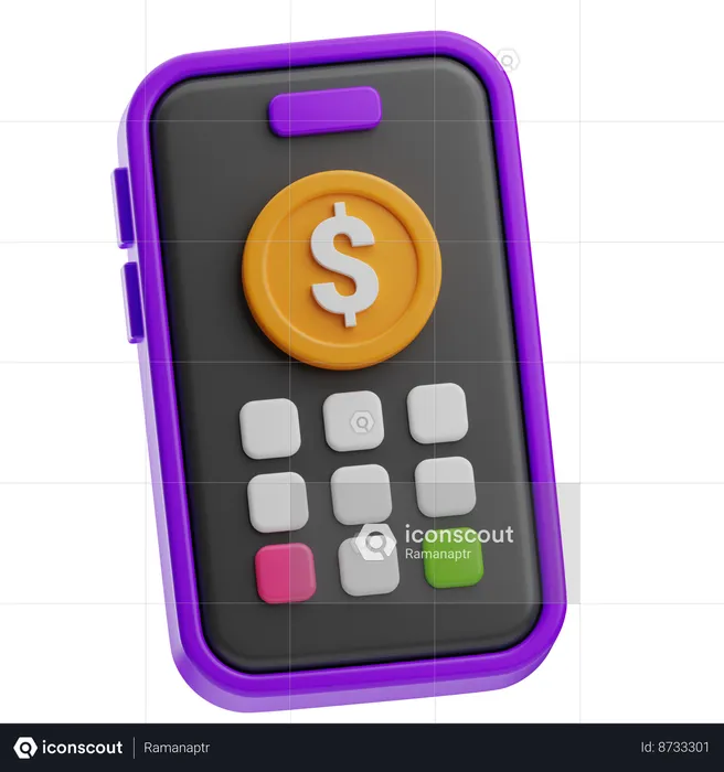 Mobile Banking  3D Icon