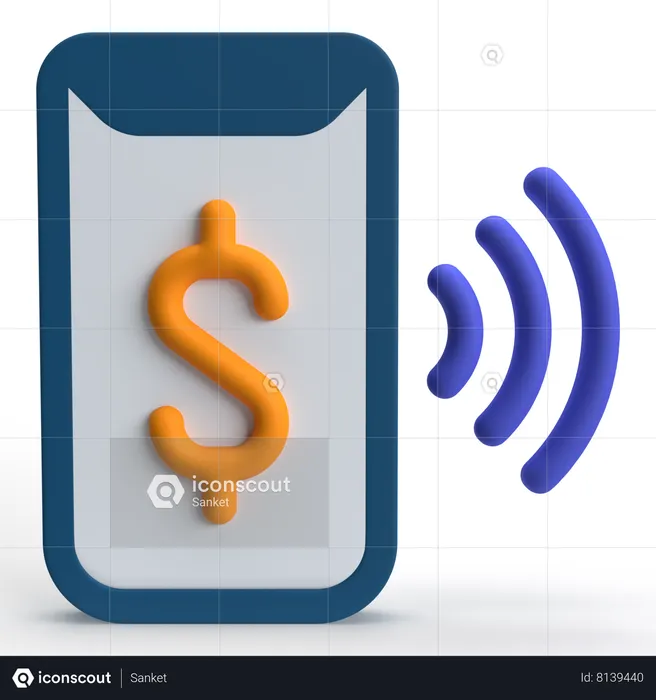 Mobile Banking  3D Icon