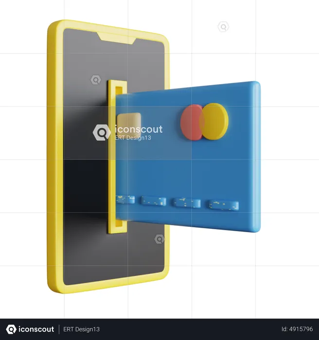 Mobile Banking  3D Icon