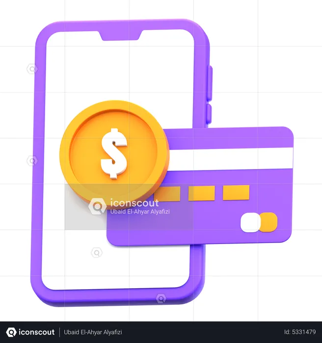 Mobile Banking  3D Icon