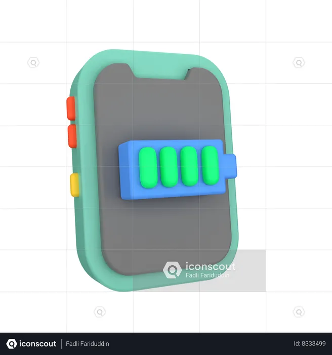 Mobile Battery  3D Icon