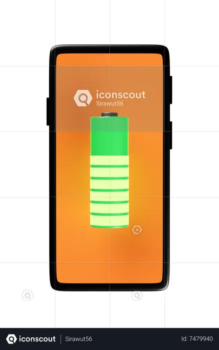 Mobile Battery  3D Icon