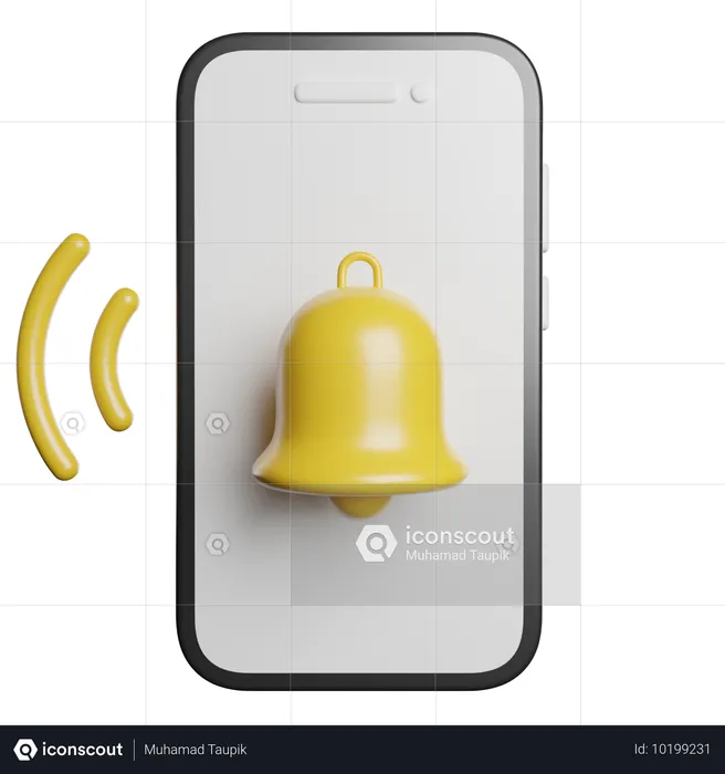 Mobile Benachrichtigung  3D Icon