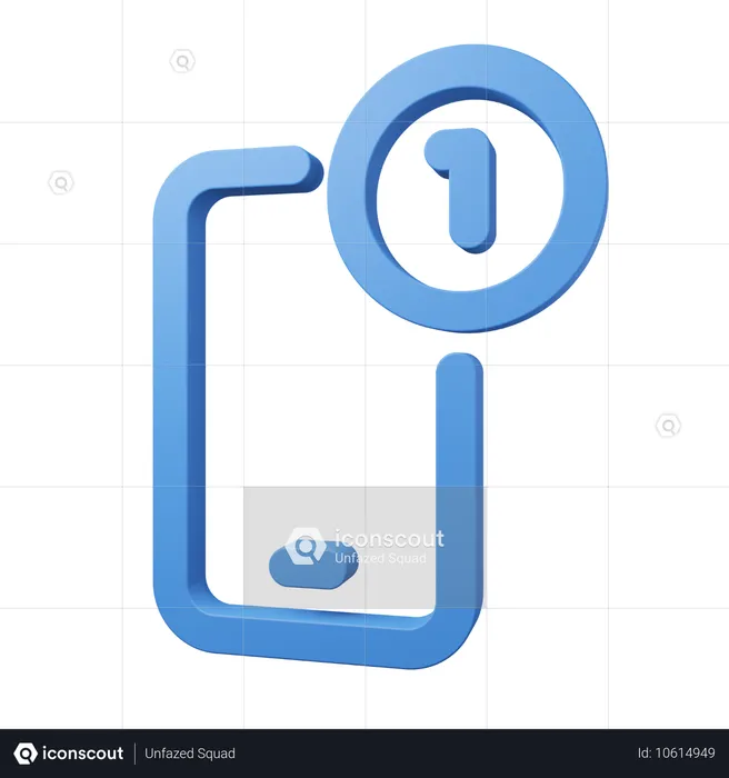 Mobile Benachrichtigung  3D Icon