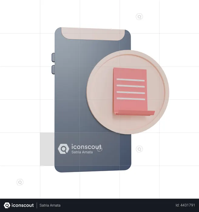Mobile Bill  3D Illustration