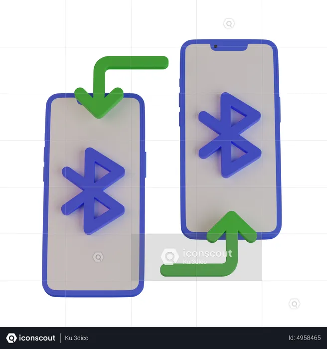 Mobile bluetooth sharing  3D Icon
