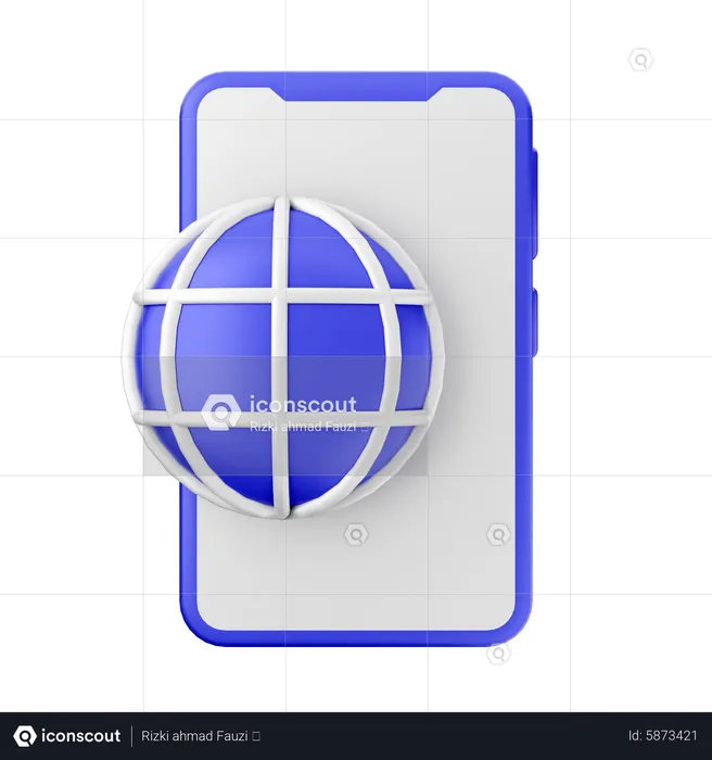 Mobile Broswer  3D Icon