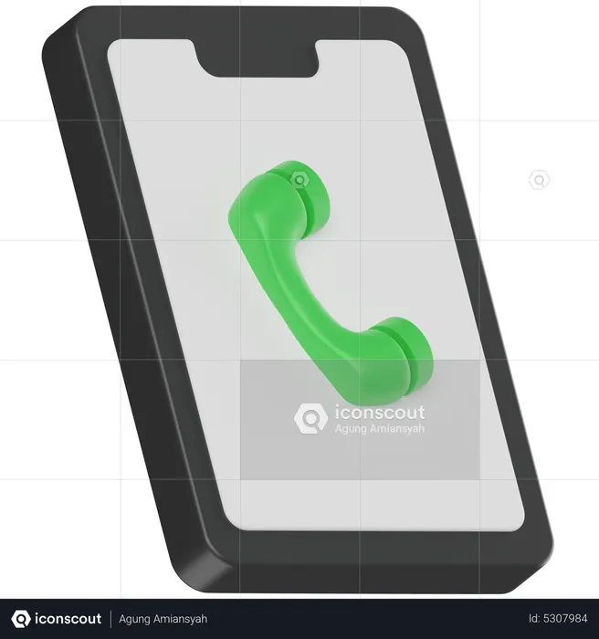 Mobile Call  3D Icon