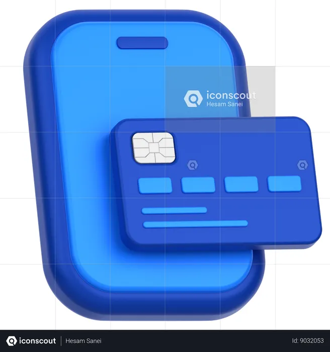 Mobile Card  3D Icon