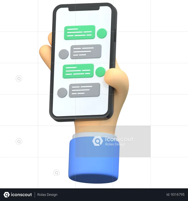 Mobile Chat  3D Icon