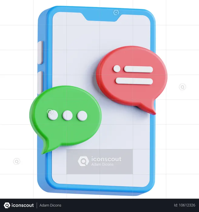 Mobile chatting  3D Icon