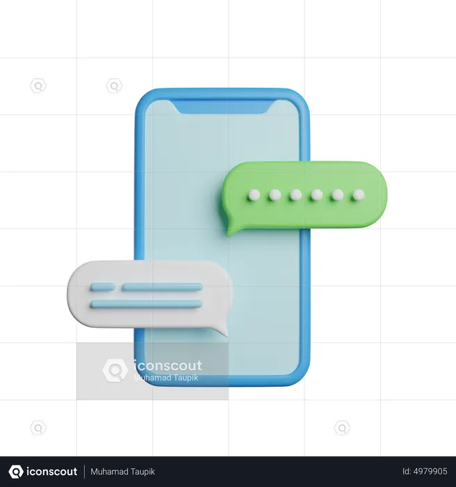 Mobile Chatting  3D Icon