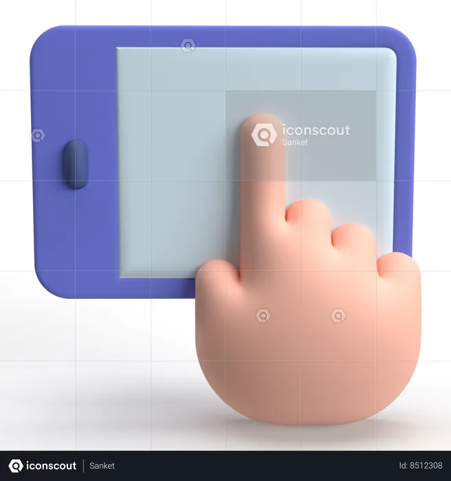 Mobile Click  3D Icon