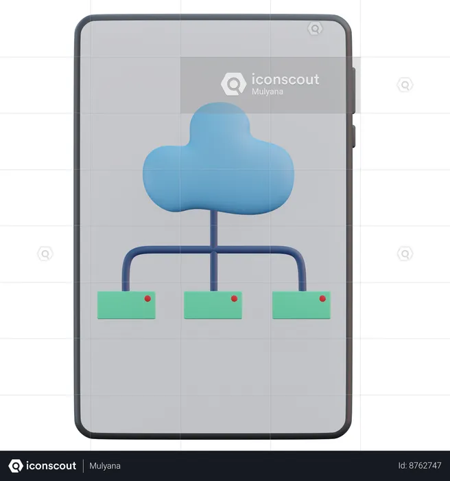 Nuage mobile  3D Icon