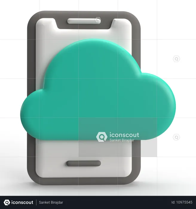 Mobile Cloud  3D Icon