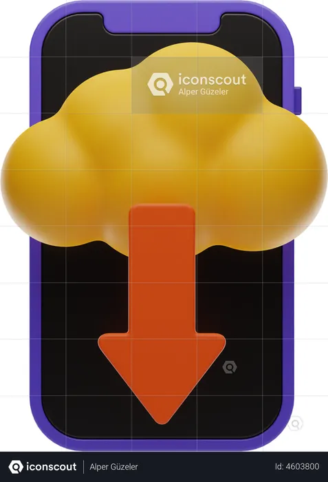Mobile Cloud  3D Illustration
