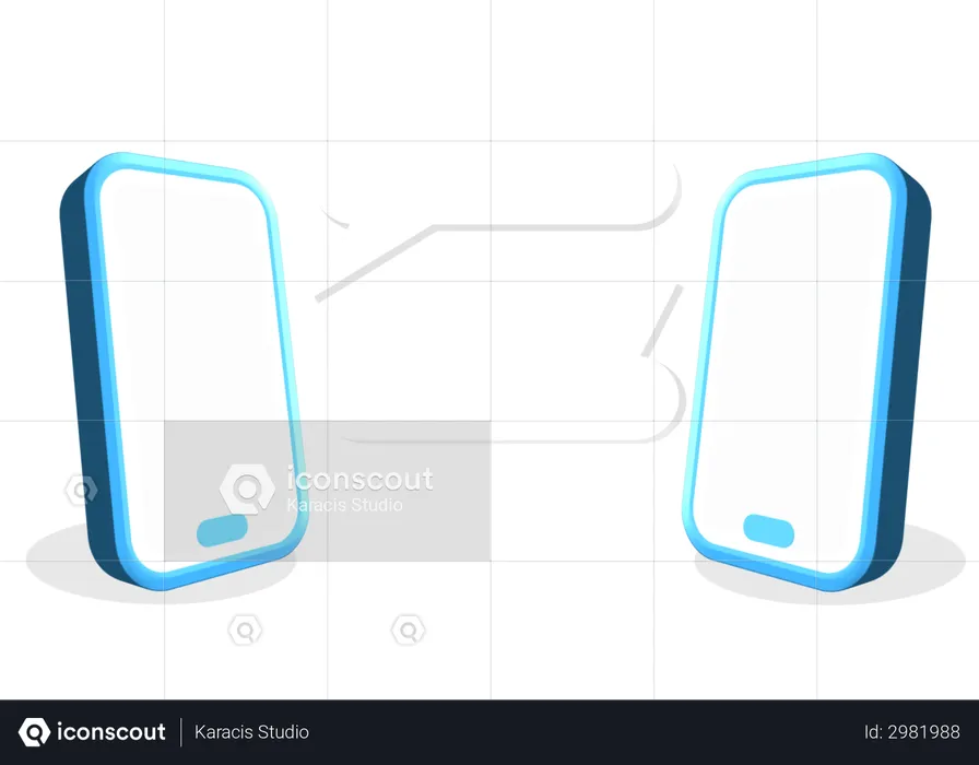 Mobile communication  3D Illustration