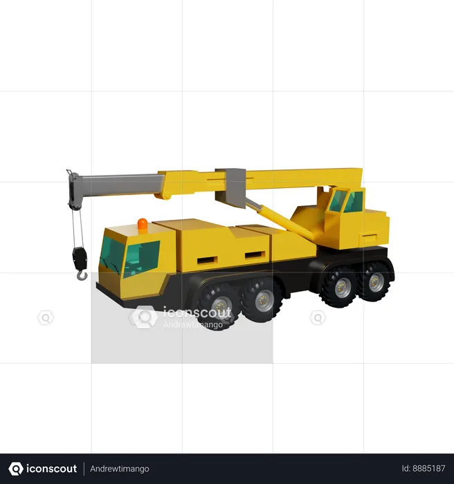 Mobile Crane  3D Icon
