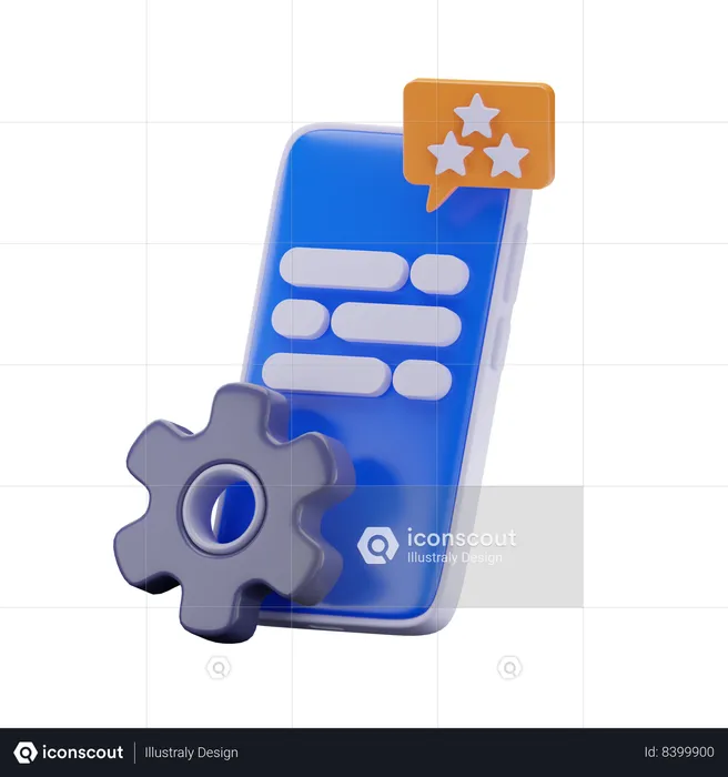 Mobile CRM  3D Icon