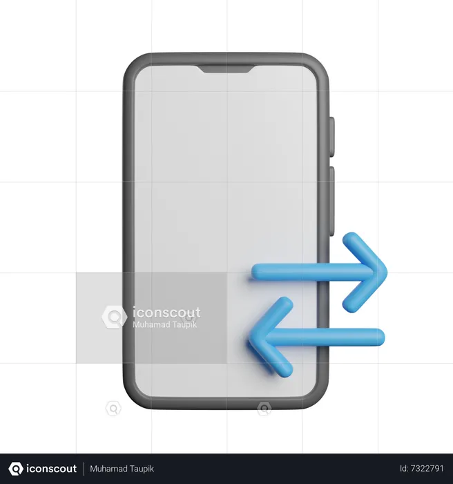 Mobile Data Transfer  3D Icon