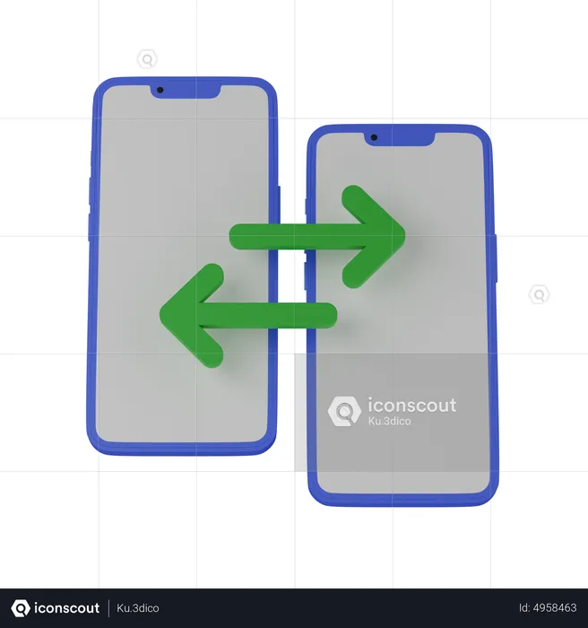 Mobile data transfer  3D Icon